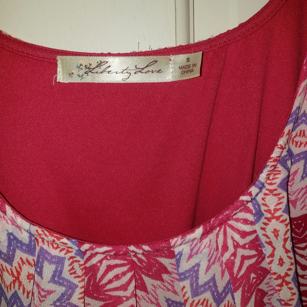 Liberty&Love high/low pink and purple dress, S - Picture 5 of 8